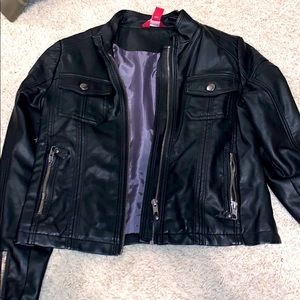Kids XL (14/16) cropped leather jacket